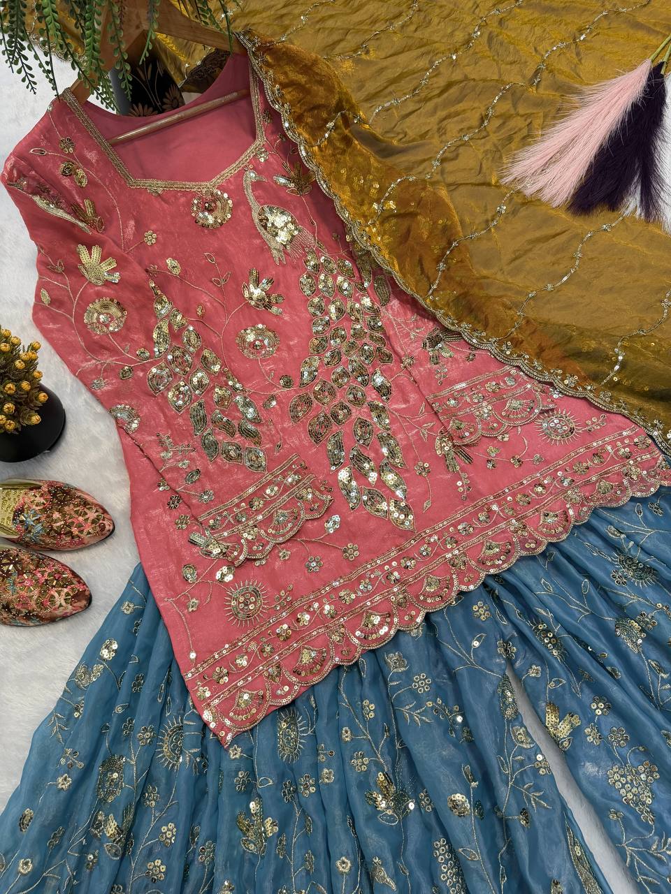 Royal Empress Peacock-Embroidered Couture